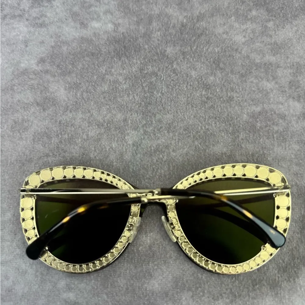 Chanel Acetate Metal Pearl Butterfly Sunglasses 4236-H Brown - Picture 14 of 16